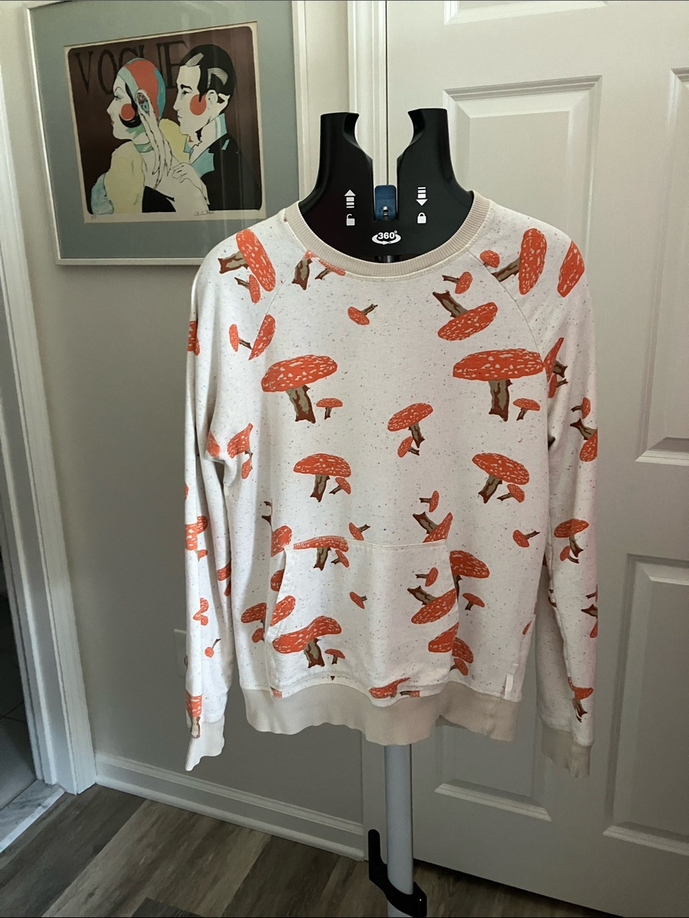 Koto Mushroom Print Sweatshirt S/P Cottagecore Woodland Pullover Pockets - Picture 7 of 12